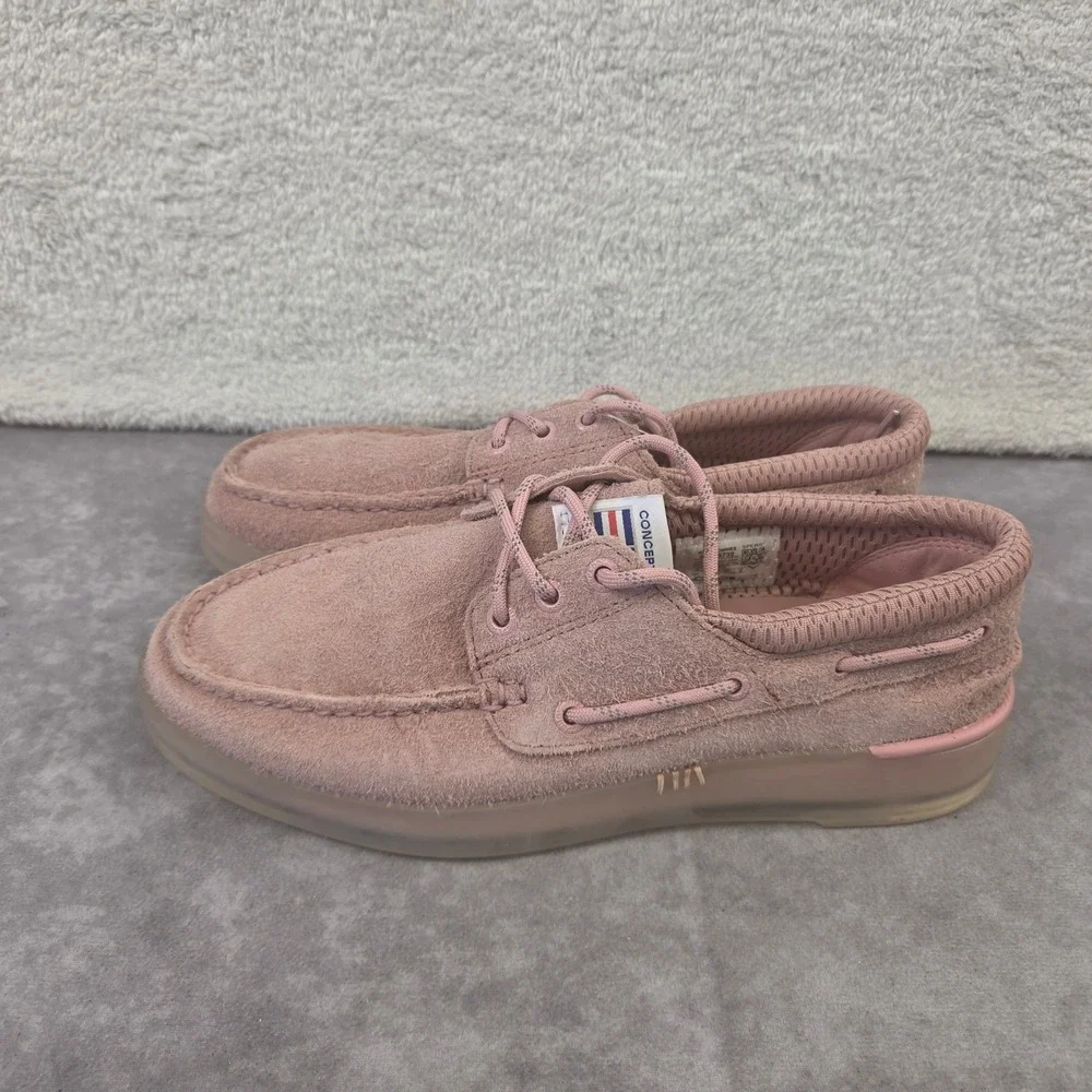 Sperry x Concepts A/O 3-Eye Cup Dawn Blush Pink Suede Boat Shoes STS25738 Mens 8